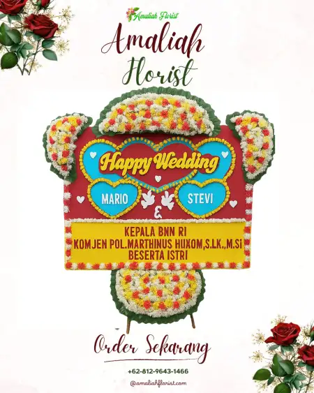 Papan Bunga Pernikahan Katumbiri